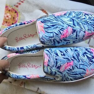 Lilly Pulitzer Tropical Blue Pink Sneakers